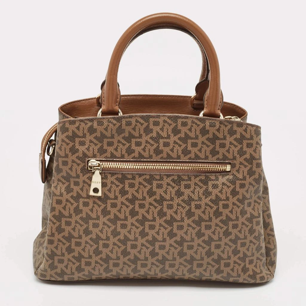 DKNY DKNY Brown Signature Coated Canvas Satchel 4