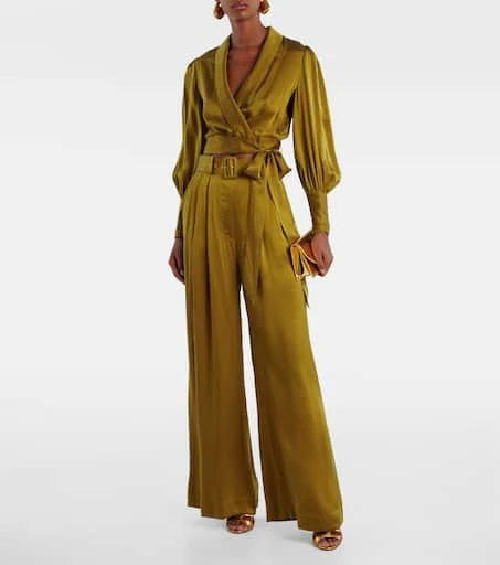 Zimmermann Silk satin wrap top 2