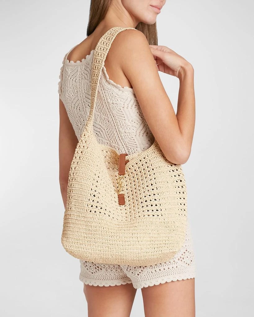 Yves Saint Laurent Hobo YSL Shoulder Bag in Raffia 3