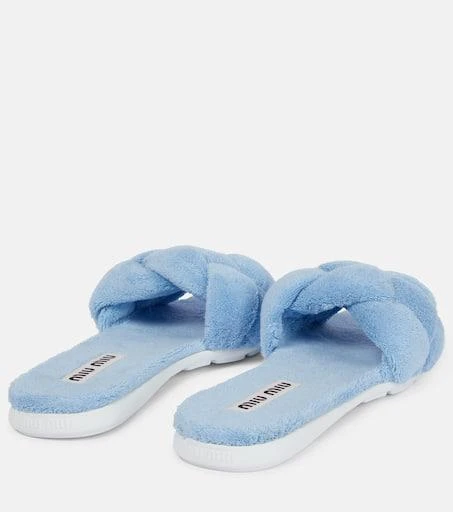 Miu Miu Woven terry slides 3