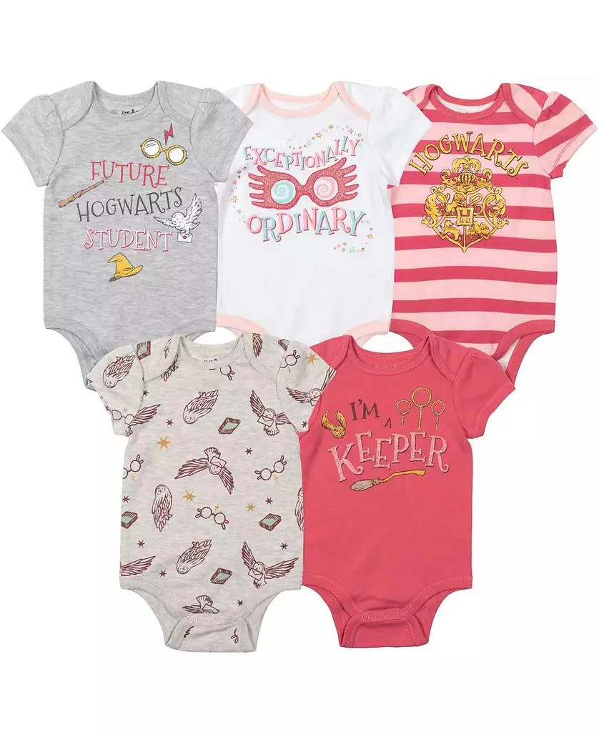 Harry Potter Baby Girls 5 Pack Bodysuits