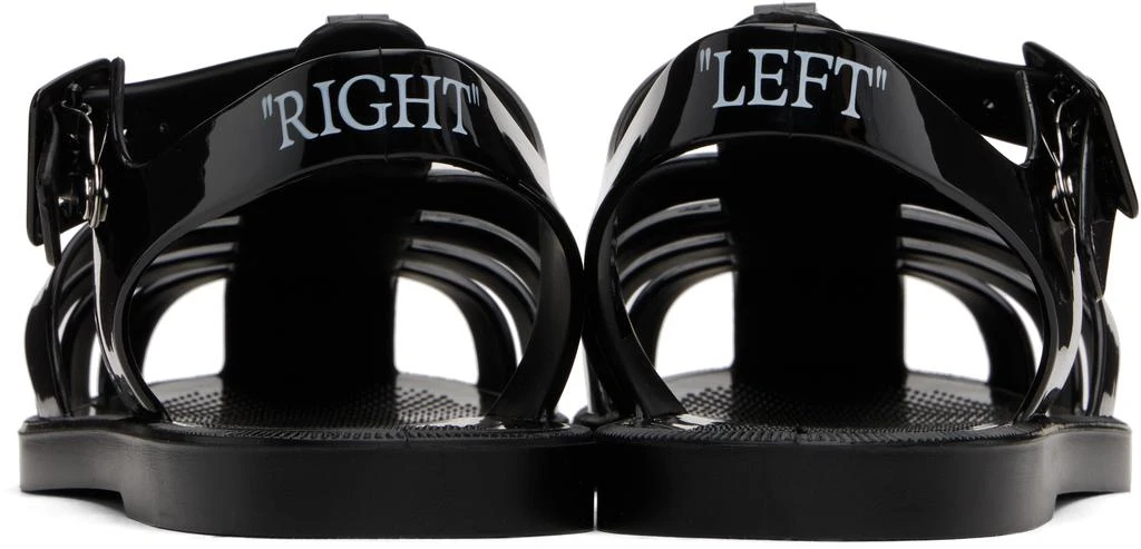 Off-White Black Arrow PVC Flat Sandals 2