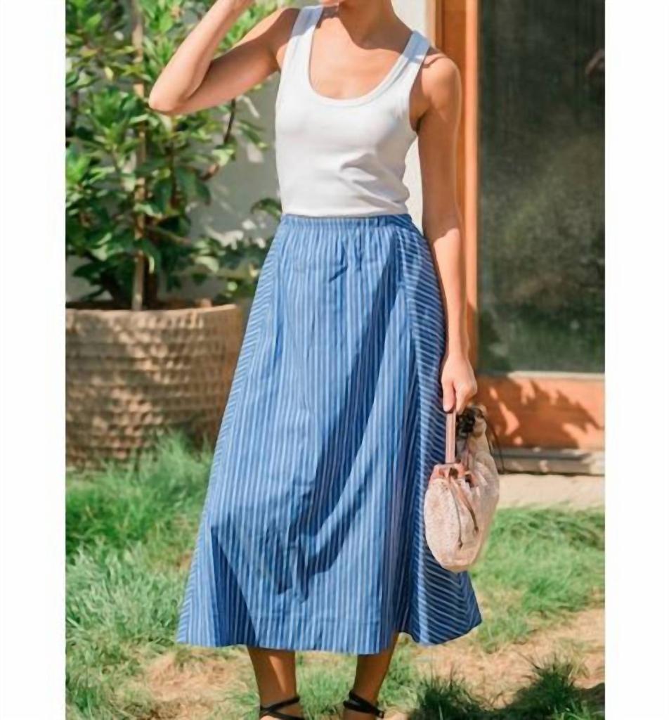 Greylin Greylin - Mermaid Stripe Midi Skirt