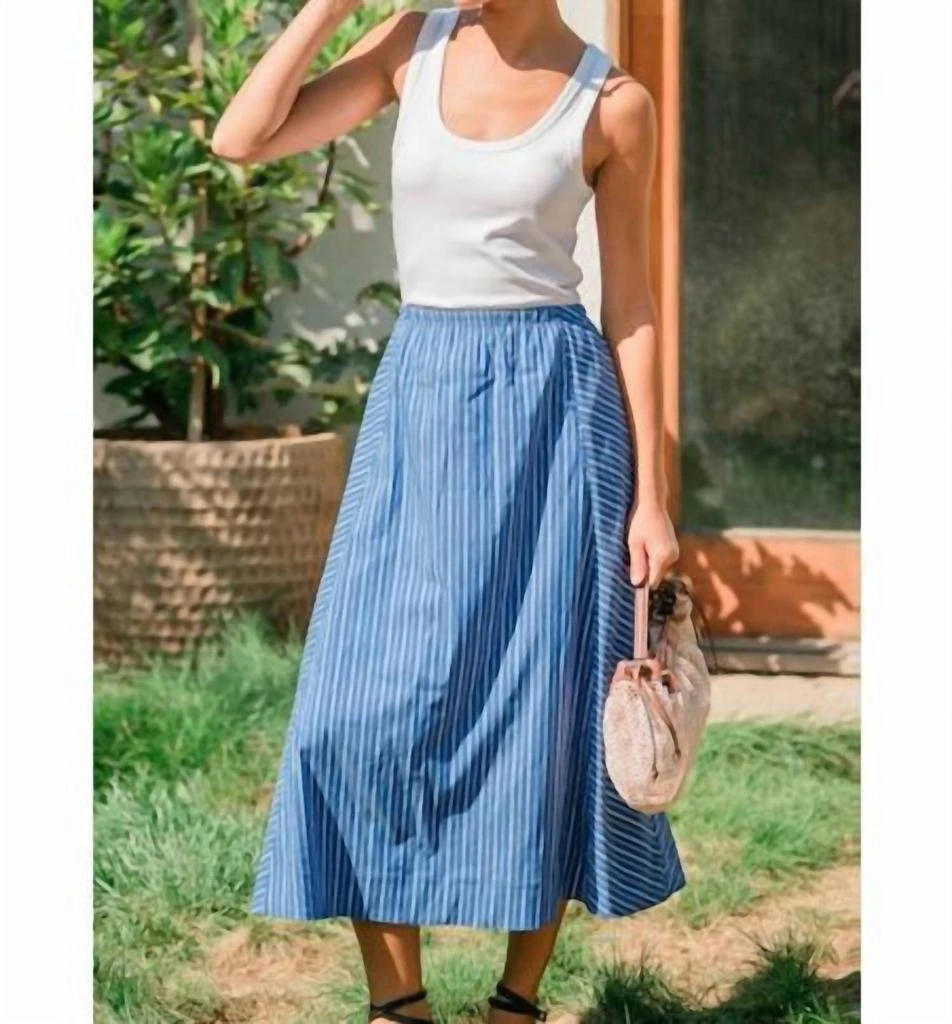 Greylin Greylin - Mermaid Stripe Midi Skirt 2