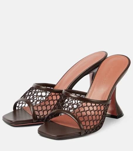 Amina Muaddi Lupita 95 mesh mules 5