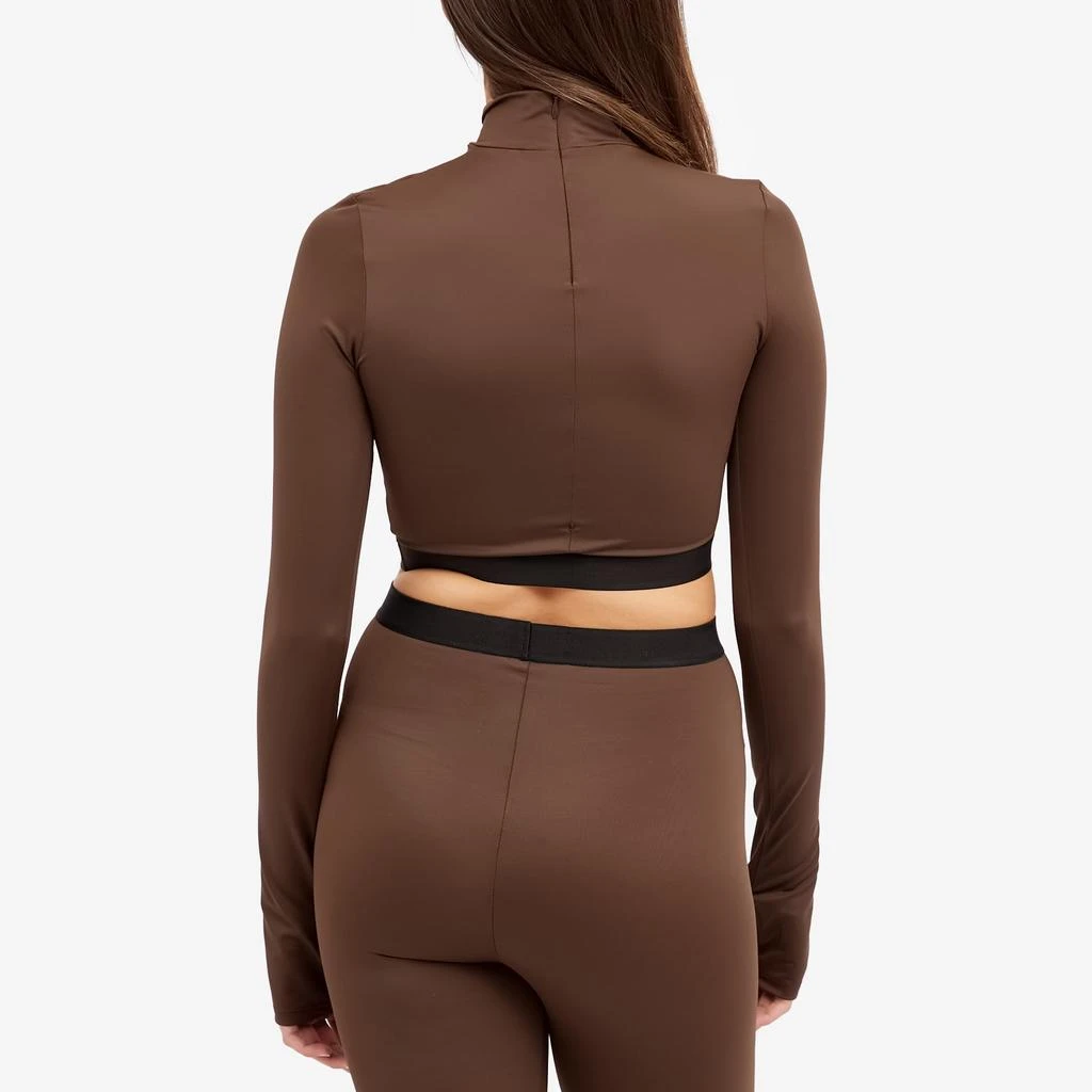 AMIRI AMIRI Long Sleeve Mock Neck Crop Top 3