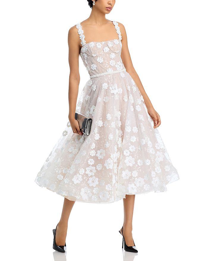 BRONX AND BANCO Mademoiselle Embroidered Floral Midi Dress  - Exclusive