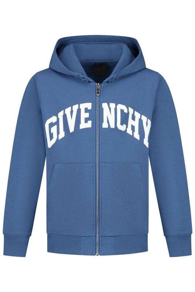 Givenchy Logo-printed Zip-up Drawstring Hoodie 1