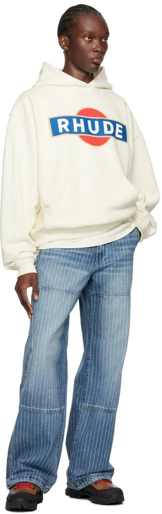 Rhude Off-White Vintage Racer Hoodie 4