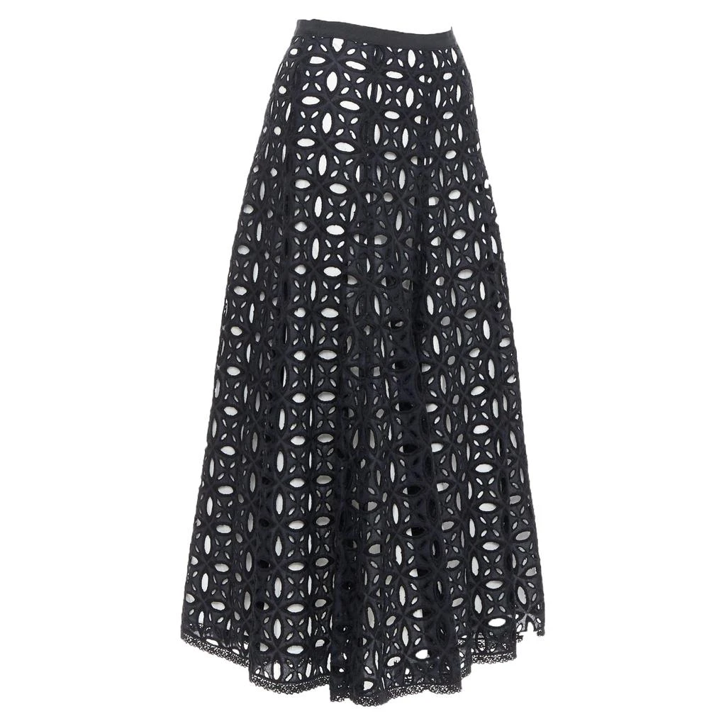 Andrew Gn black white embroidered skirt 3