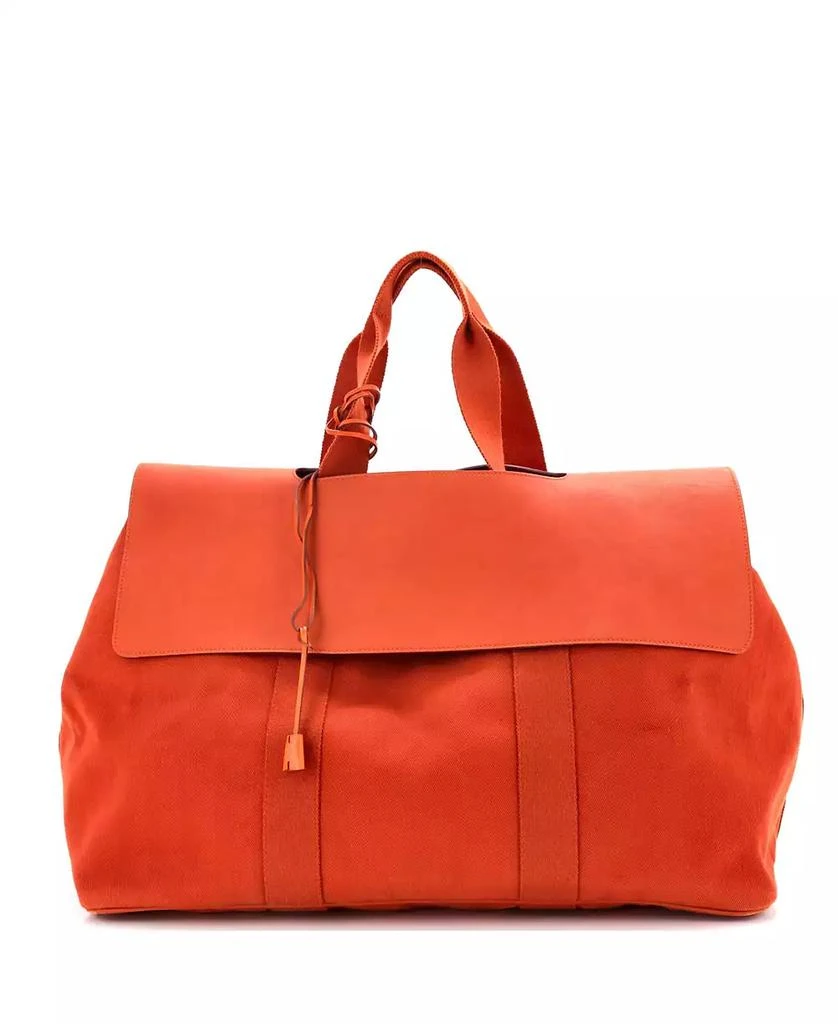 Pre-Owned HERMÉS GM Valparaiso Bag Toile and Leather