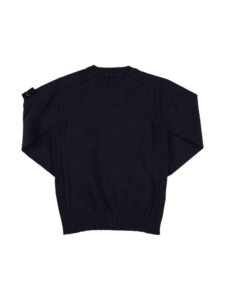Stone Island Junior Cotton & Nylon Knit Sweater 2