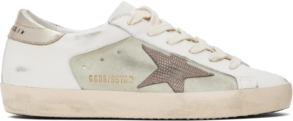 Golden Goose White & Beige Super-Star Sneakers 1