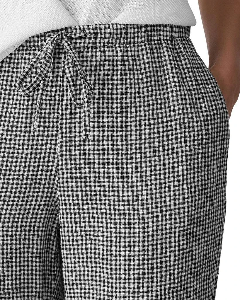 Eileen Fisher Puckered Linen Tapered Ankle Pants 4