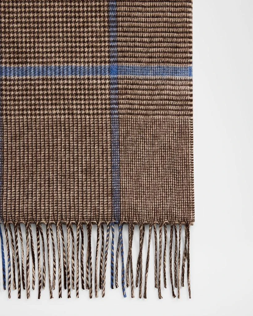 PIACENZA 1733 Men's Illinois Silk and Cashmere Houndstooth Scarf 4