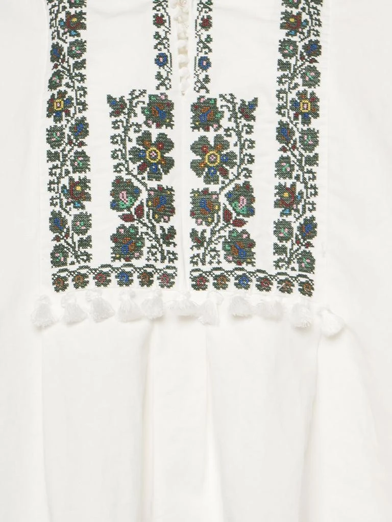 WEEKEND MAX MARA Radica Embroidered Cotton & Linen Shirt 3