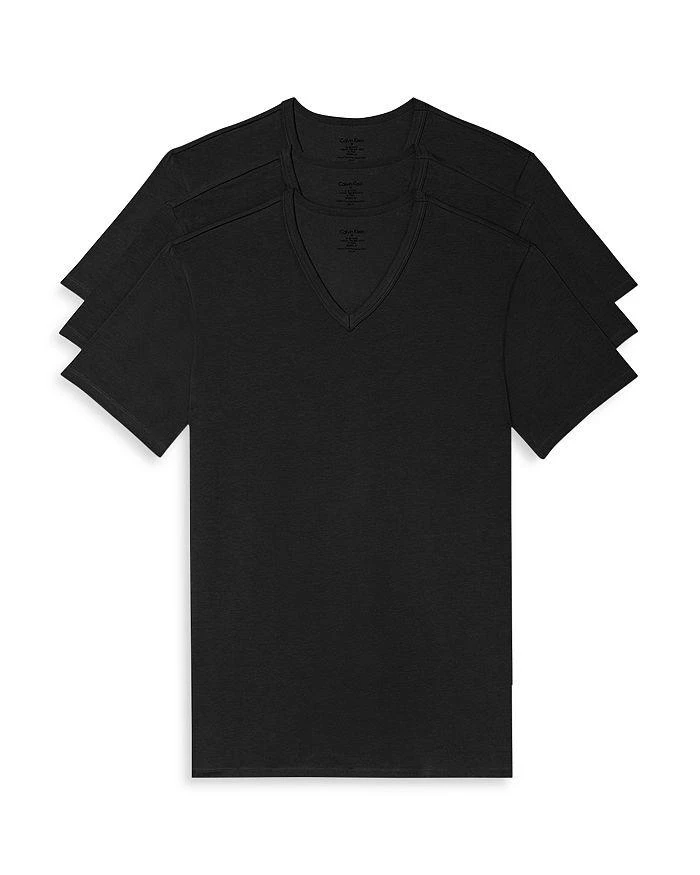 Calvin Klein Cotton Stretch Moisture Wicking V Neck Tees, Pack of 3 1