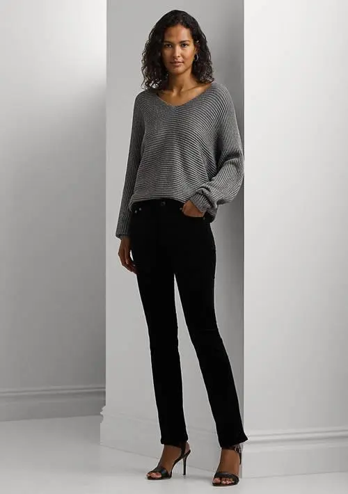 Ralph Lauren Metallic Rib Knit Dolman Sleeve Sweater 4