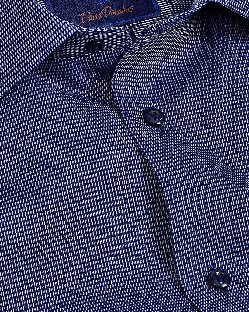 David Donahue Trim Fit Textured Twill Dress Shirt 2