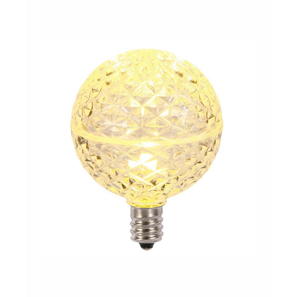 Vickerman Warm White Faceted G50 Led Replacement Bulb, 5 Per Bag