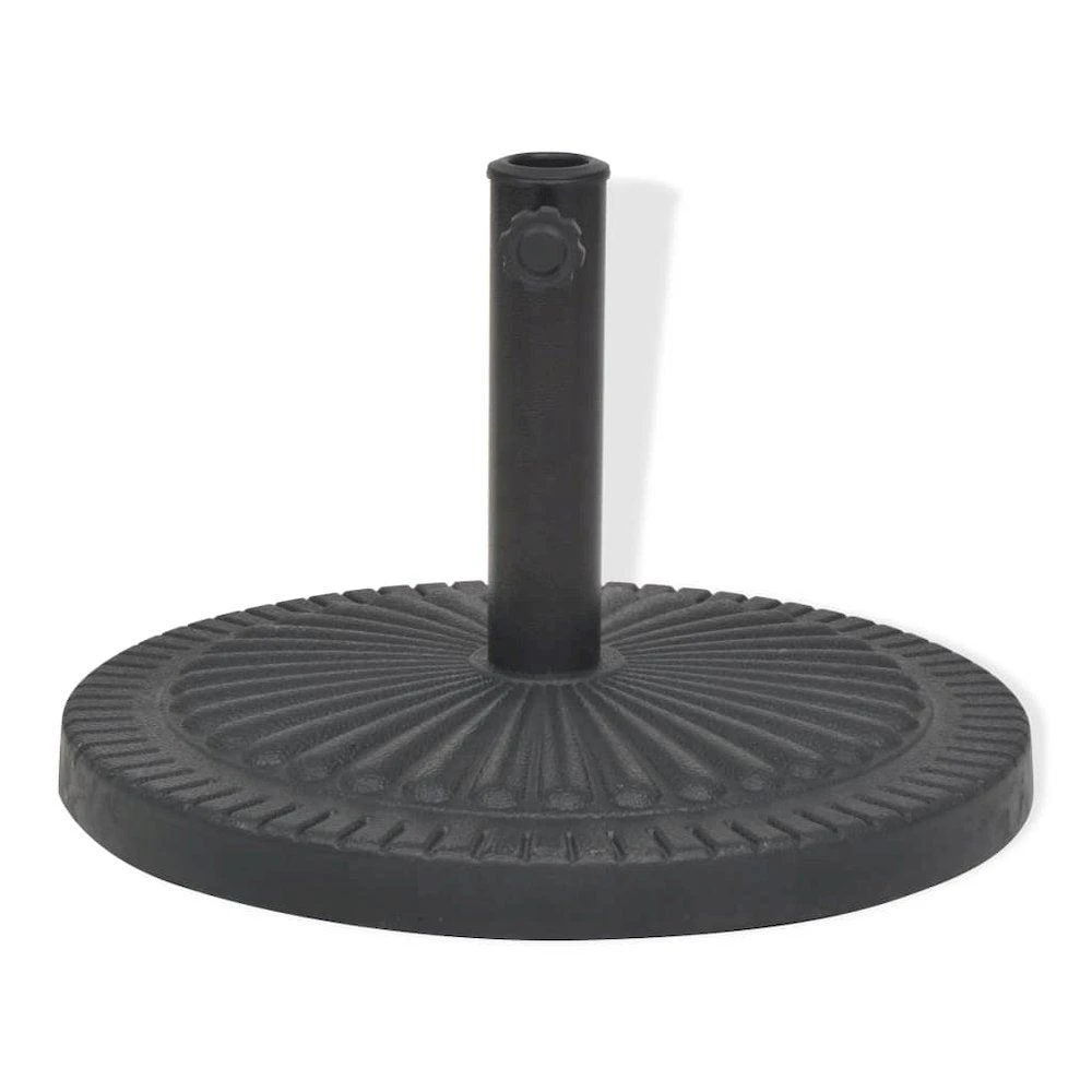 VidaXL Parasol Base Resin Round Black 30.9 lbs, 43657 2