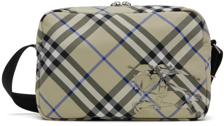 Burberry Beige Check Crossbody Bag - Crossbody Bags