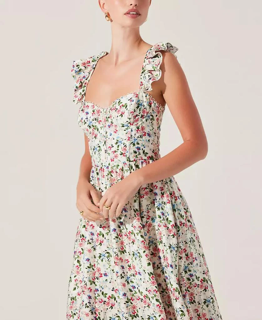 ASTR Women's Wedelia Floral Print Sleeveless Midi Dress 6