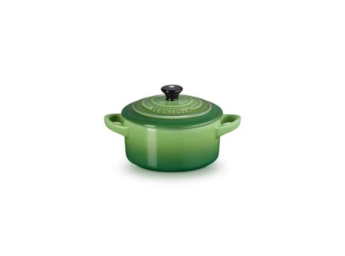 Le Creuset Mini cocotte 10cm en céramique bambou avec bouton noir 2ème choix 1