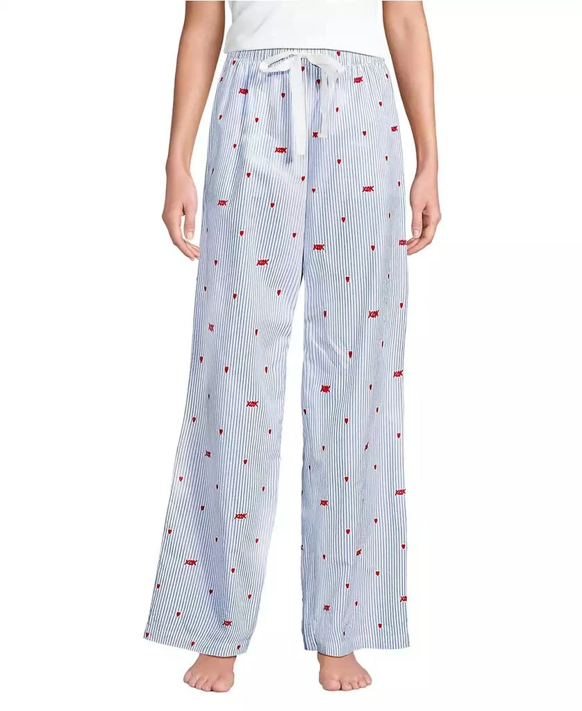 Lands
 End Women
s Poplin Wide Leg Sleep Pants