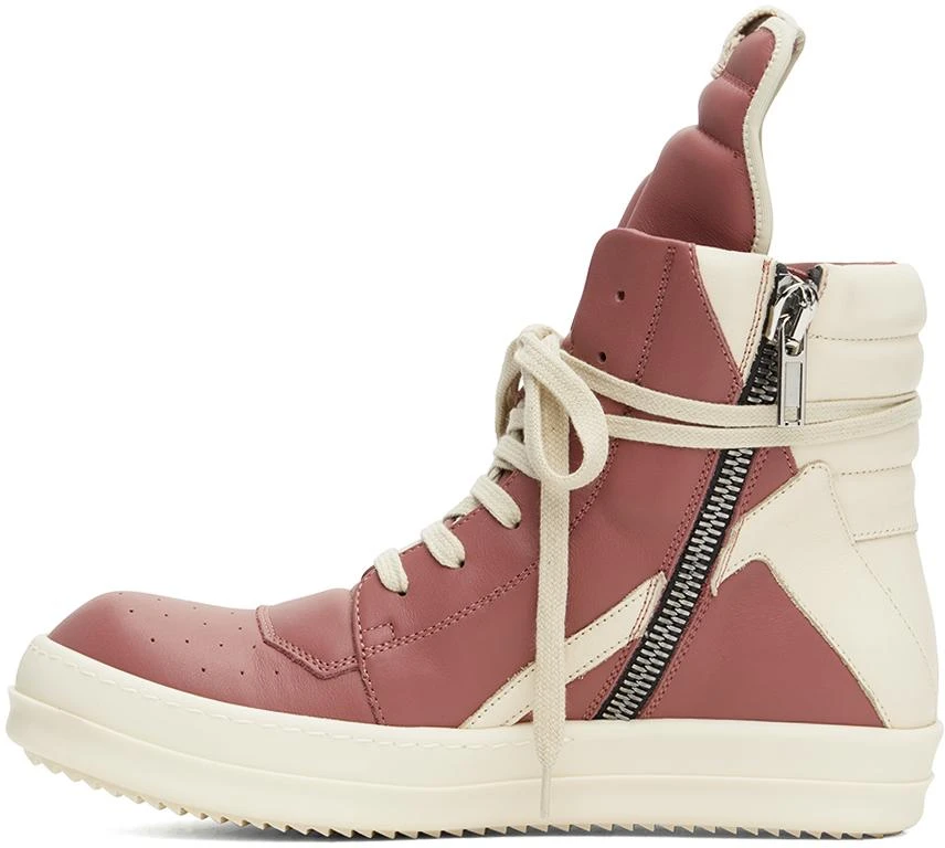 Rick Owens Pink Porterville Geobasket Sneakers 3