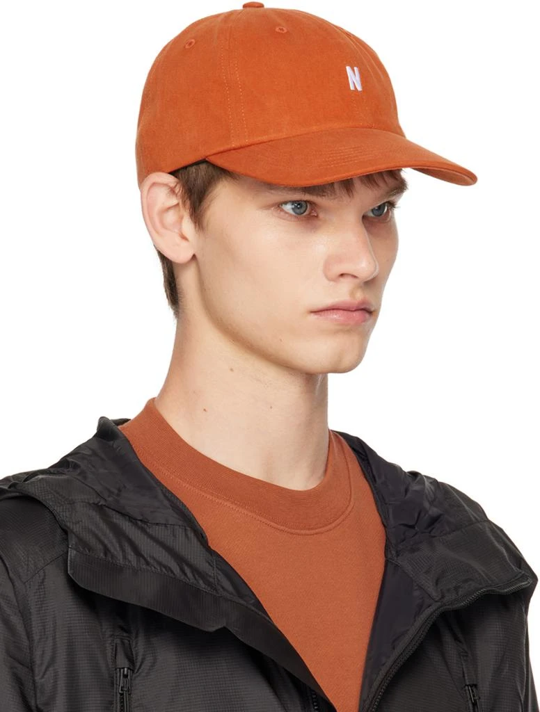 NORSE PROJECTS Orange Twill Sports Cap 2