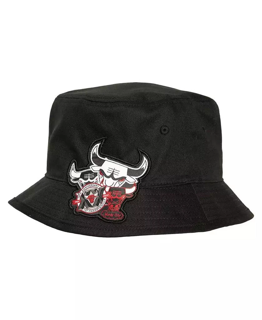 Mitchell & Ness Men's Black Chicago Bulls 20th Anniversary Bucket Hat 1