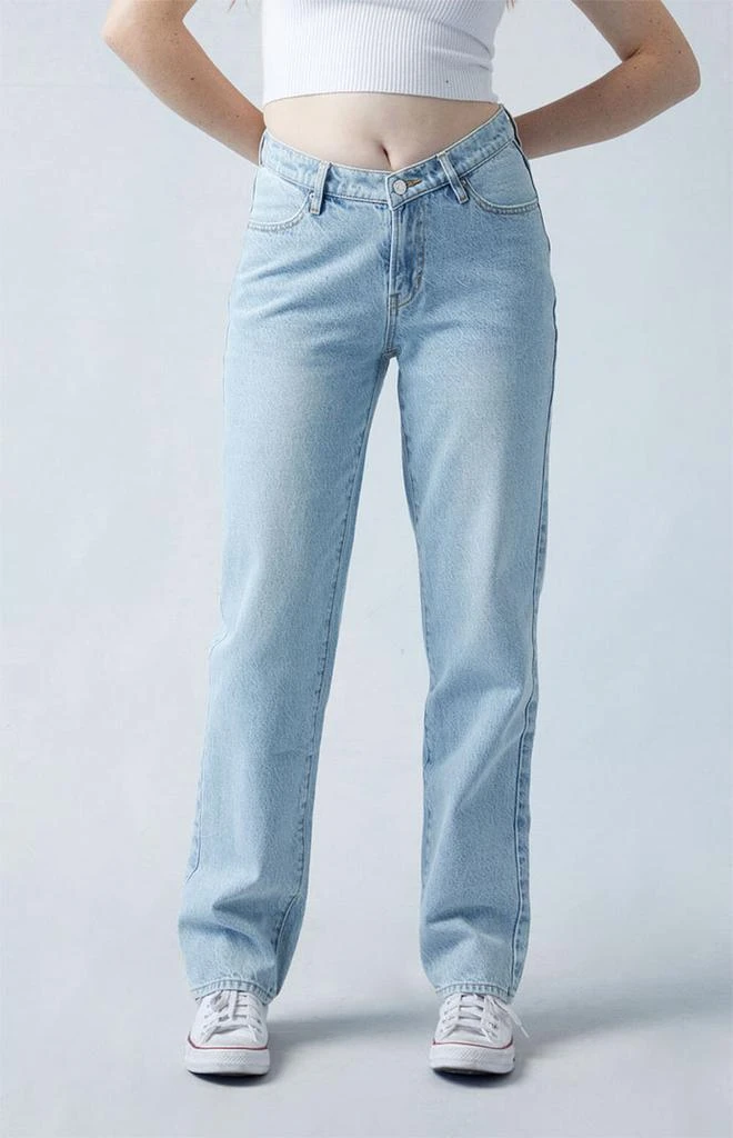 PacSun Eco Light Indigo V-Dip Dad Jeans 1