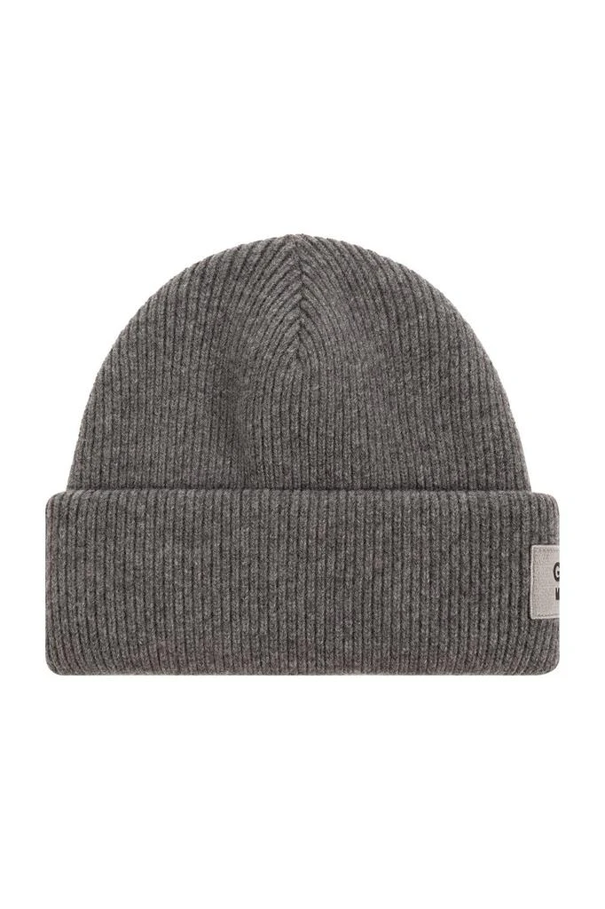 Gucci Gucci Logo Patch Ribbed Knit Beanie 1