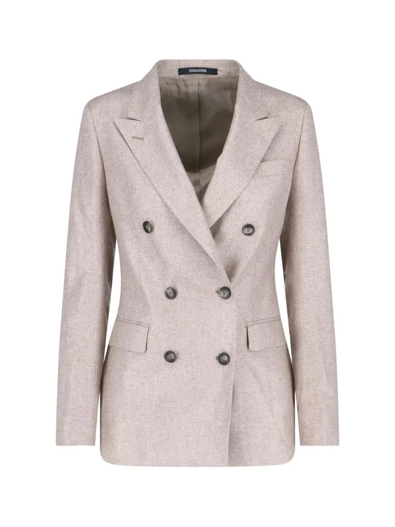 TAGLIATORE “Parigi” Double-Breasted Blazer – Beige