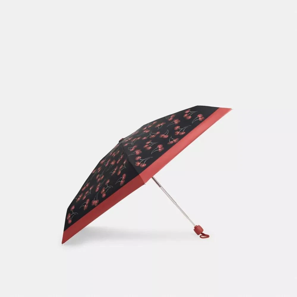Coach Uv Protection Mini Umbrella With Cherry Print