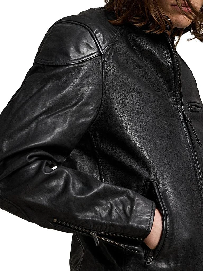 Ralph Lauren Café Racer Leather Biker Jacket 6