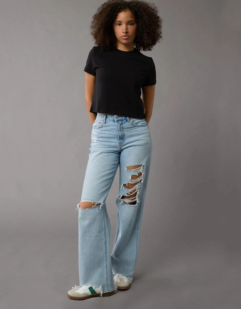 AE AE Strigid Curvy Ripped Super High-Waisted Baggy Straight Jean 1