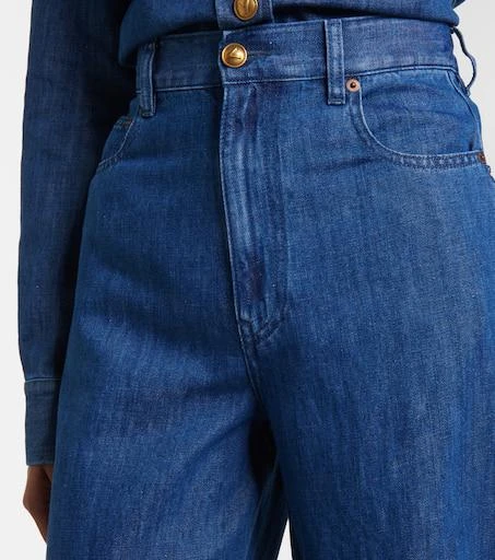 Valentino High-rise wide-leg jeans 4