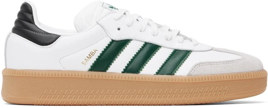 adidas Originals White & Green Samba XLG Sneakers 1