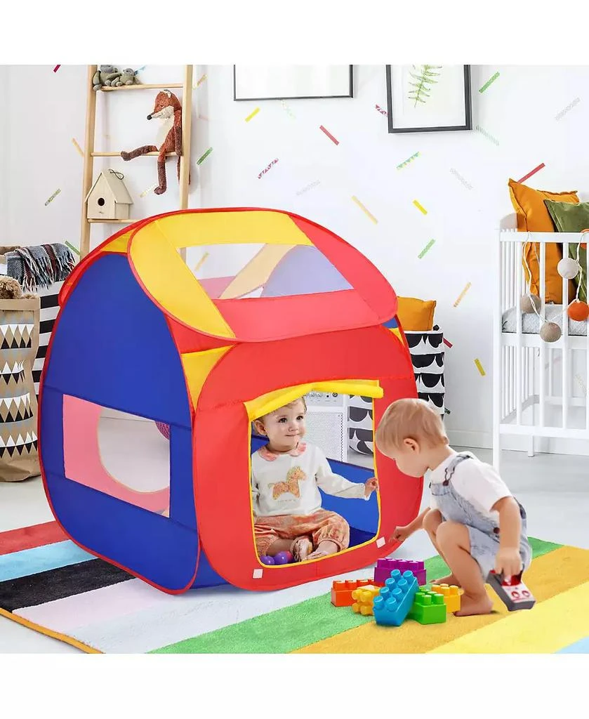 Costway Portable Kid Baby Play House Indoor Outdoor Toy Tent Game Playhut With 100 Balls 8