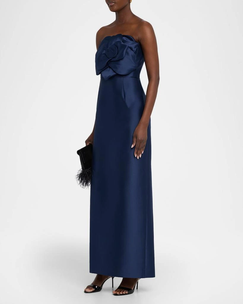 Sachin 
Babi Sara Strapless Floral Applique Mikado Gown 4