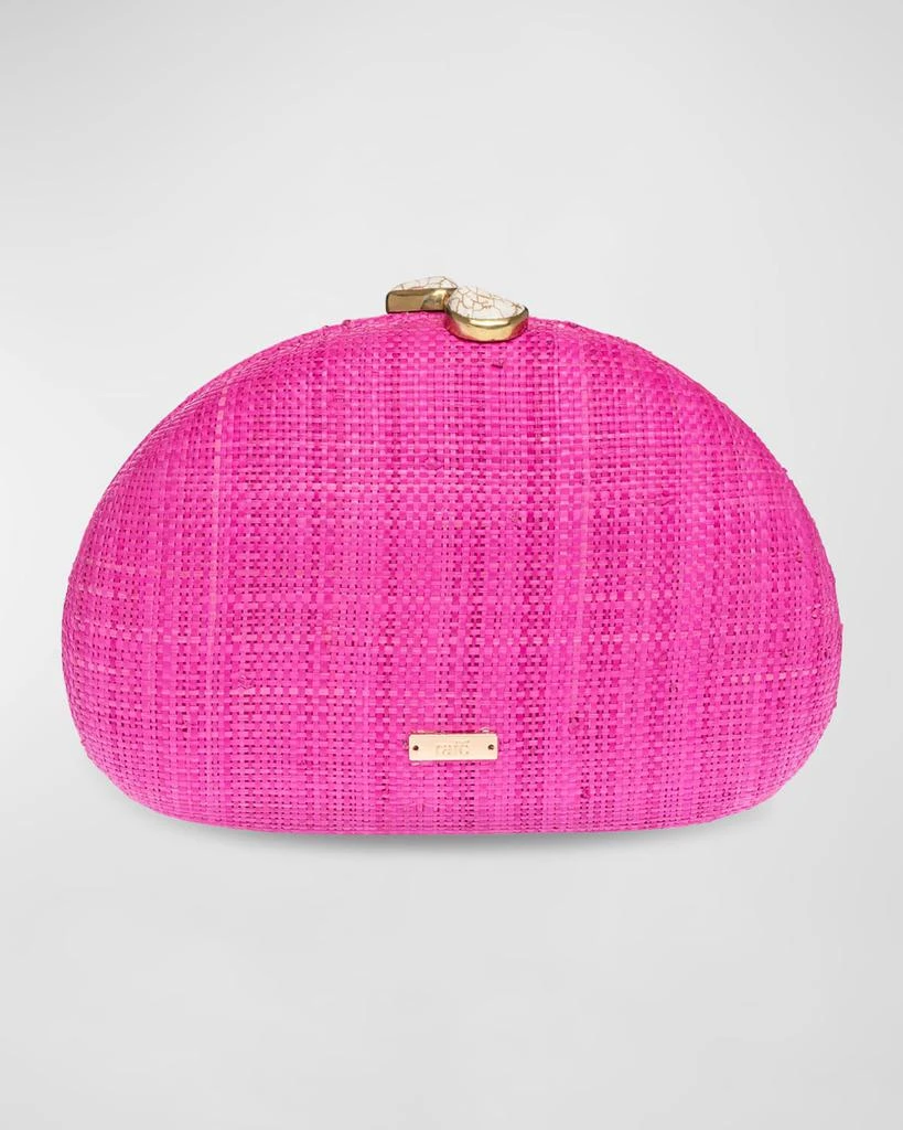 Rafe Berna Floral Straw Clutch Bag 6