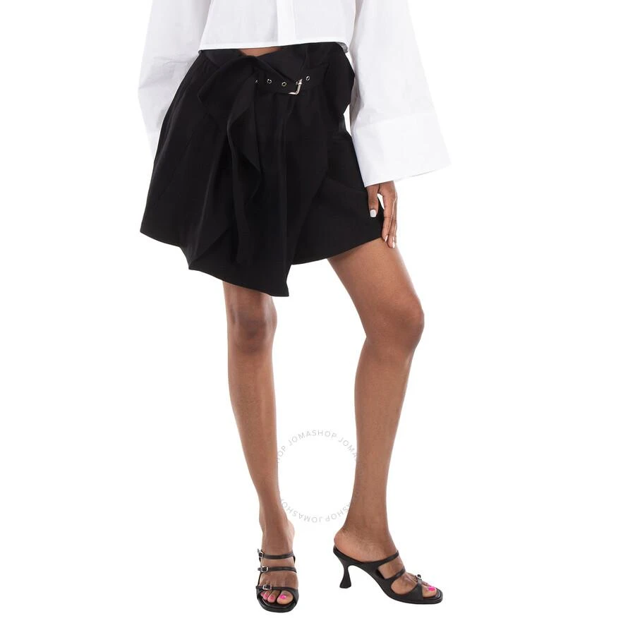 JW Anderson Asymmetric Draped Wool Mid-Rise Mini Skirt 1