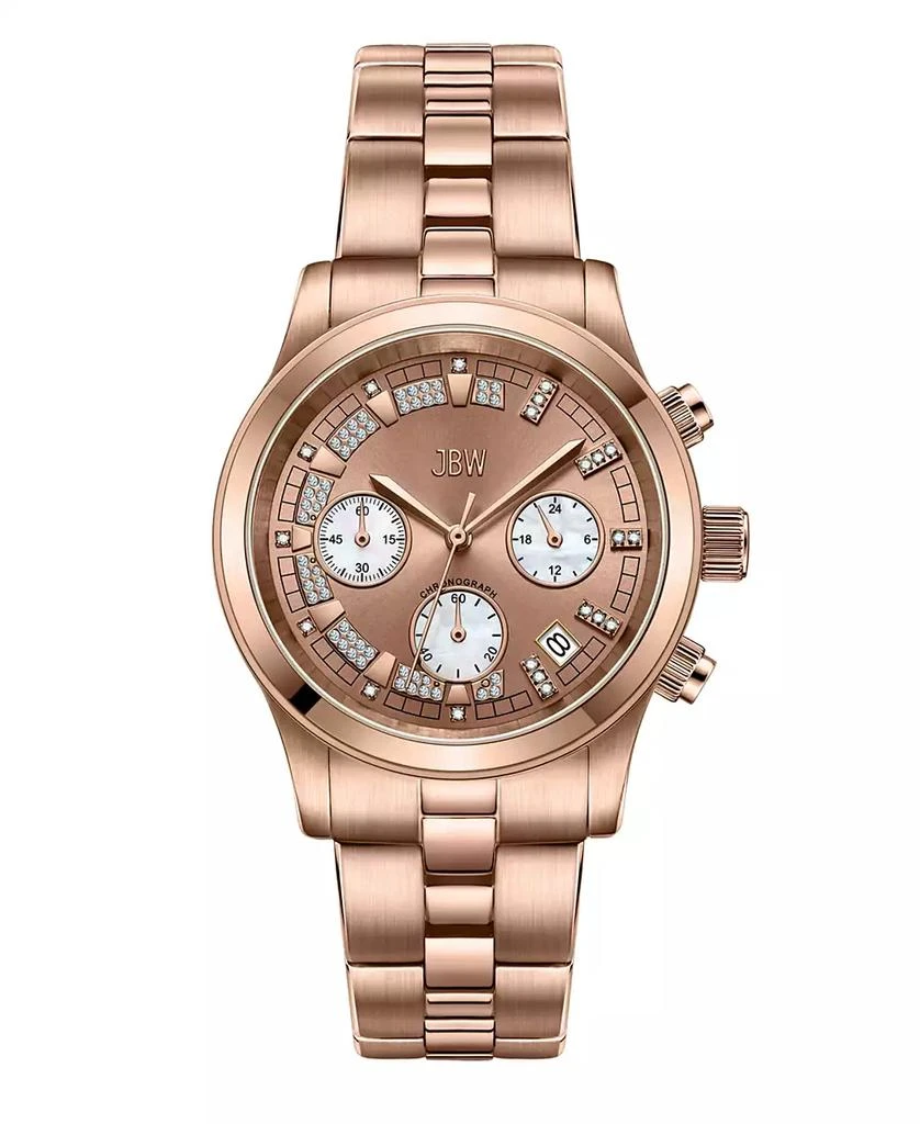Jbw Women's Alessandra Diamond (1/5 ct.t.w.) 18K Rose Gold Plated Stainless Steel Watch 1