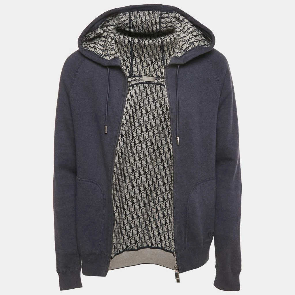 Dior Dior Homme Navy Blue Dior Icons Cotton Hooded Track Jacket M 1