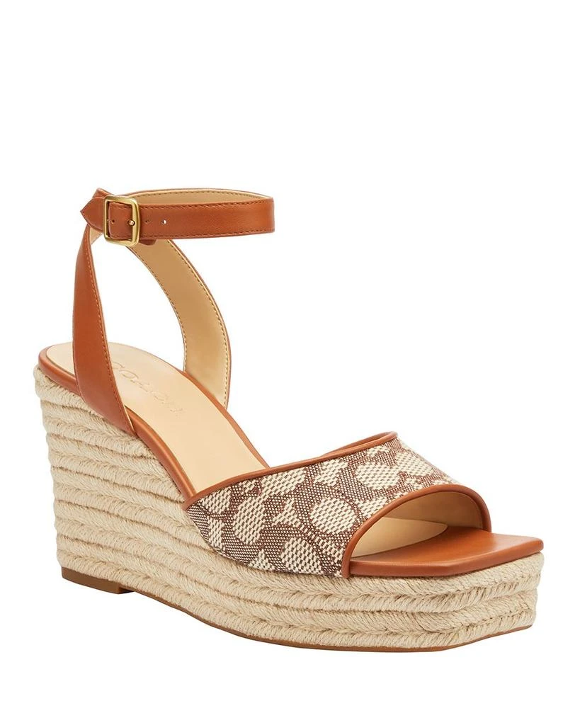 Coach Women's Signature Jacquard Espadrille Wedge Sandals 1