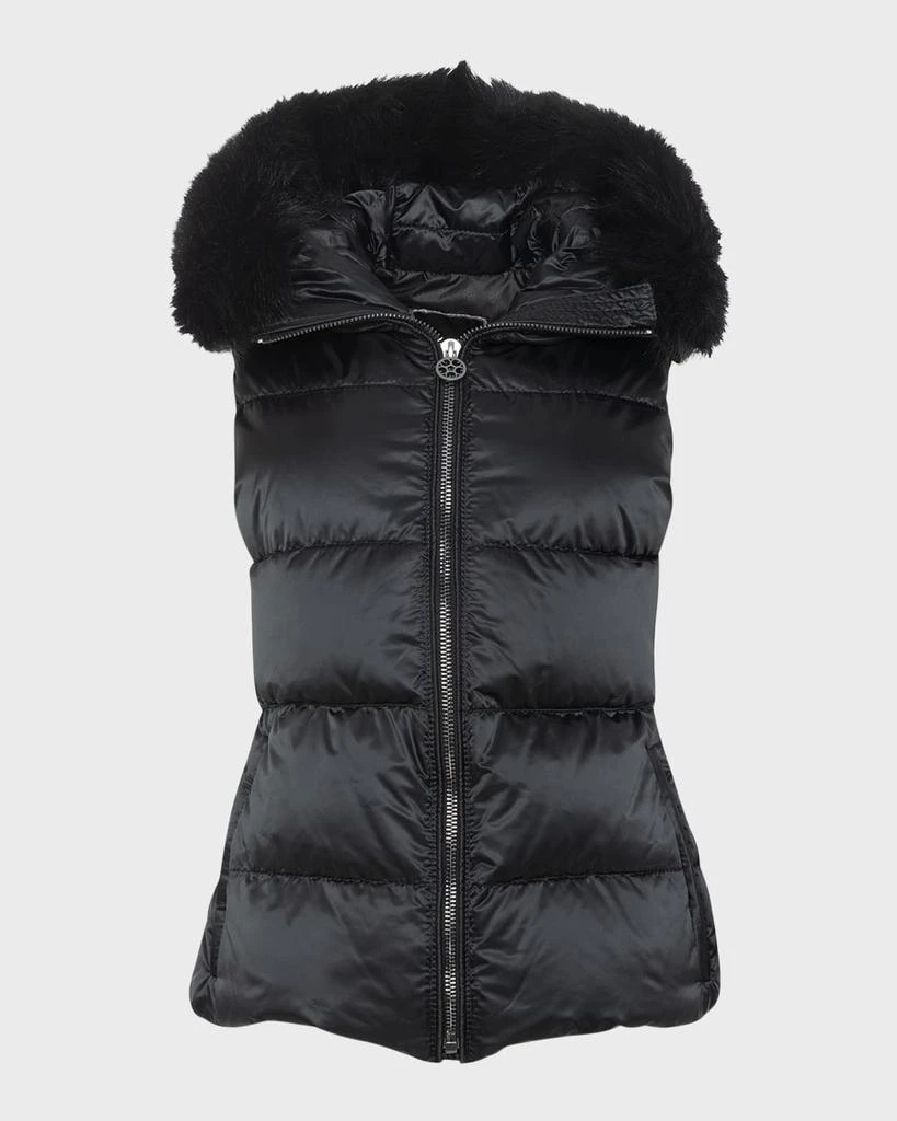 Gorski Apres-Ski Vest With Detachable Toscana Lamb Shearling Hood Trim 1