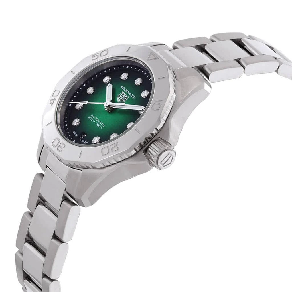Tag Heuer Aquaracer Automatic Diamond Green Dial Ladies Watch WBP2415.BA0622 2