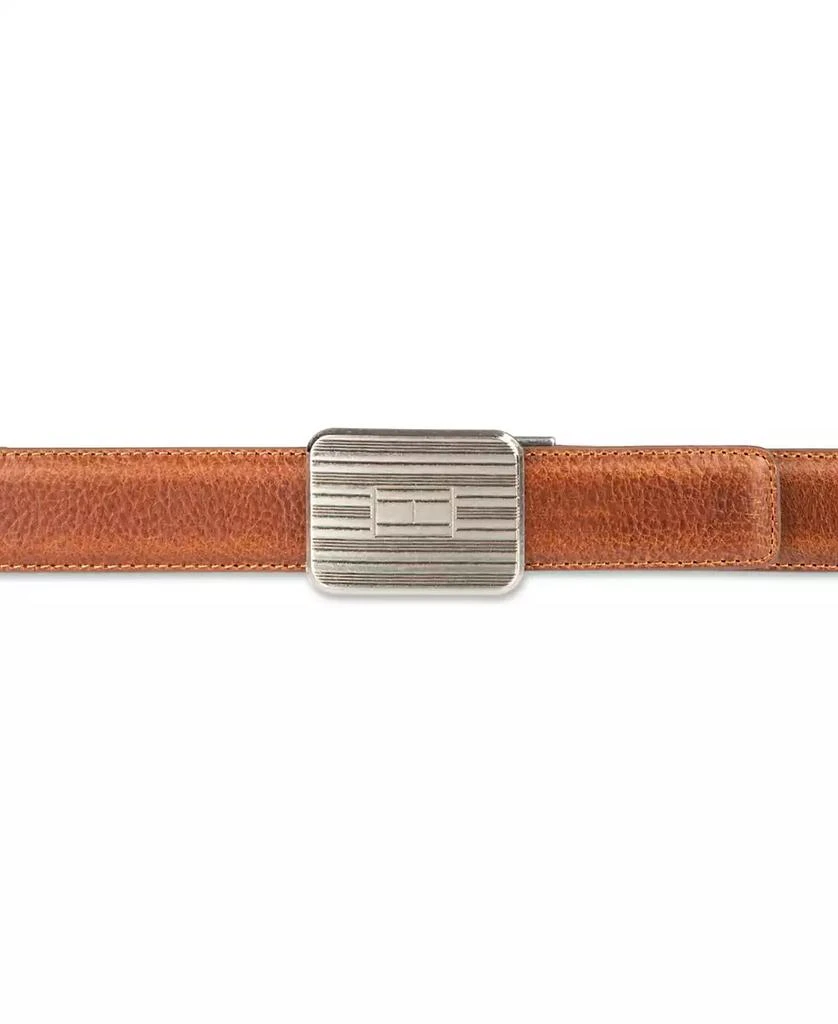 Tommy Hilfiger Men's Engine Turned Plaque Buckle Belt 4